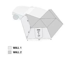 Overland Vehicle Systems Nomadic 270 LT Awning Wall 2 Driver Side