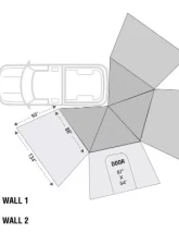 Overland Vehicle Systems Nomadic 270 LT Awning Wall 2 Driver Side                                     - 18209909 - Image 2