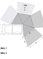 Overland Vehicle Systems Nomadic 270 LT Awning Wall 1 Passenger Side                                     - 18229909 - Image 2