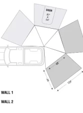 Overland Vehicle Systems Nomadic 270 LT Awning Wall 2 Passenger Side                                     - 18239909 - Image 2