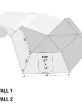 Overland Vehicle Systems Nomadic 270 LT Awning Wall 1 Driver Side                                     - 18299909 - Image 2