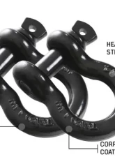 Overland Vehicle Systems Recovery Shackle 3/4" Black                                     - 19010201 - Image 8
