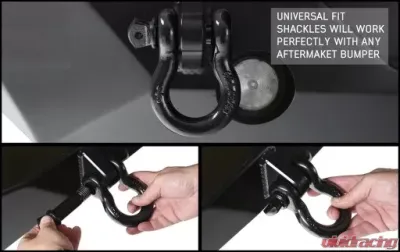 Overland Vehicle Systems Recovery Shackle 3/4" Black - 19010201