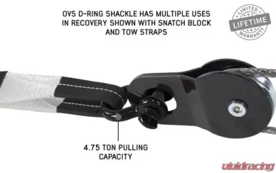 Overland Vehicle Systems Recovery Shackle 3/4" Black - 19010201