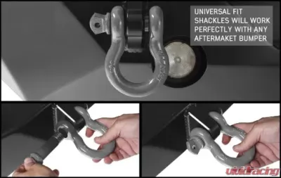 Overland Vehicle Systems Recovery Shackle 3/4" Gray - 19010206