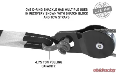 Overland Vehicle Systems Recovery Shackle 3/4" Gray - 19010206