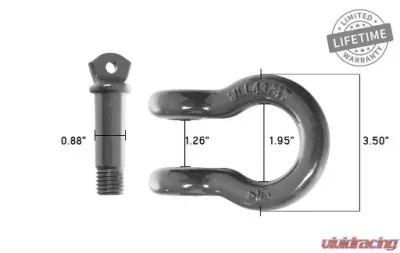 Overland Vehicle Systems Recovery Shackle 3/4" Gray - 19010206