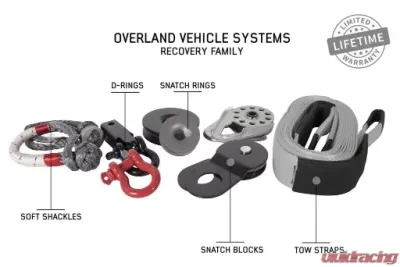 Overland Vehicle Systems Recovery Shackle 3/4" Gray - 19010206