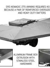 Overland Vehicle Systems Nomadic 270 Awning for Dodge, Ford, Chevrolet Van 2003-2022                                     - 19529908 - Image 15