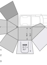 Overland Vehicle Systems Nomadic 270 Awning Walls Kit Passenger Side                                     - 19549908 - Image 2