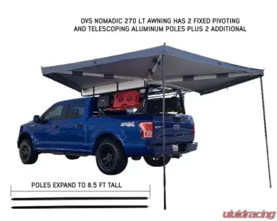 Overland Vehicle Systems Nomadic LT 270 Awning & Walls Driverside Universal Fit - 19579907