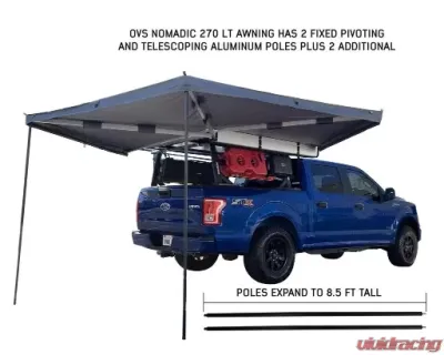 Overland Vehicle Systems Nomadic LT 270 Awning & Walls for Passenger Side Universal Fit - 19589907