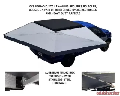 Overland Vehicle Systems Nomadic LT 270 Awning & Walls for Passenger Side Universal Fit - 19589907