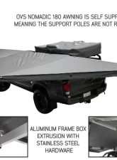 Overland Vehicle Systems Nomadic 180 Awning for Dodge, Ford, Chevrolet Van 2003-2022                                     - 19609908 - Image 15