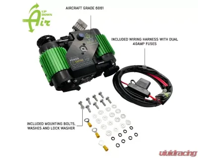 Up Down Air EGOI Permanent On Board Dual Motor Air Compressor System 6.1 CFM - 12099918