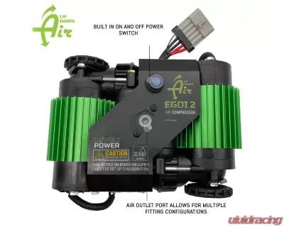 Up Down Air EGOI Permanent On Board Dual Motor Air Compressor System 6.1 CFM - 12099918