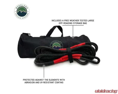 Overland Vehicle Systems 7/8" x 20' Brute Kinetic Recovery Rope with Storage Bag - 19009920