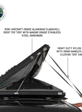 Overland Vehicle Systems Sidewinder Aluminum Side Opening Roof Top Tent                                     - 18109901 - Image 5