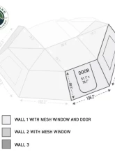 Overland Vehicle Systems Passenger Nomadic Awning 270 Side Wall 1 with Door & Window                                     - 18129910 - Image 4