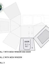 Overland Vehicle Systems Passenger Nomadic Awning 270 Side Wall 1 with Door & Window                                     - 18129910 - Image 2
