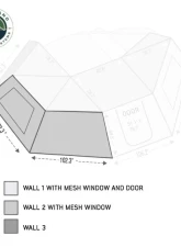 Overland Vehicle Systems Passenger Nomadic Awning 270 Side Wall 2 with Window                                     - 18139910 - Image 4