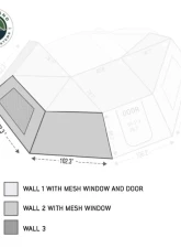 Overland Vehicle Systems Passenger Nomadic Awning 270 Side Wall 2 with Window                                     - 18139910 - Image 2