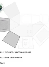 Overland Vehicle Systems Passenger Nomadic Awning 270 Side Wall 2 with Window                                     - 18139910 - Image 3