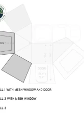 Overland Vehicle Systems Passenger Nomadic Awning 270 Side Wall 2 with Window                                     - 18139910 - Image 4