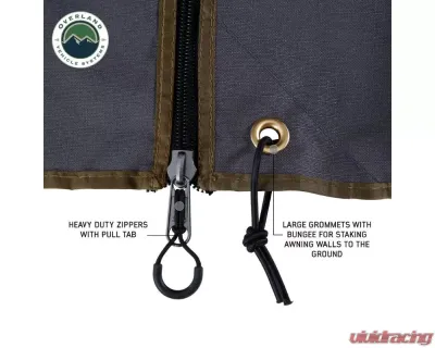 Overland Vehicle Systems Nomadic 270 LTE Awning Walls for 1 & 2 Passenger Side, Black - 18349909