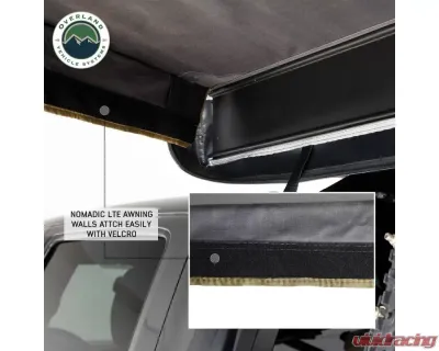 Overland Vehicle Systems Nomadic 270 LTE Awning Walls for 1 & 2 Passenger Side, Black - 18349909