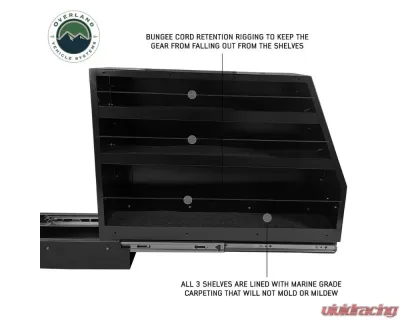 Overland Vehicle Systems CP Duty Highline Slide Out Glamping Storage System, Black - 21010503
