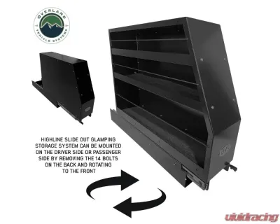 Overland Vehicle Systems CP Duty Highline Slide Out Glamping Storage System, Black - 21010503