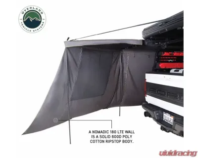 Overland Vehicle Systems Nomadic 180 LTE Awning Wall with Windows - 18159919