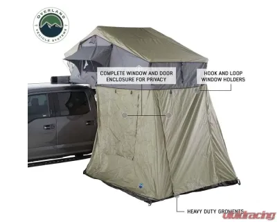 Overland Vehicle Systems Nomadic 3 Roof Top Tent Annex Green with Black Floor and Cover - 18539936