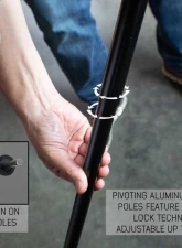 Overland Vehicle Systems Nomadic Awning Pole With Rubber Feet & Metal Peg Mount                                     - 18039909-W03 - Image 2