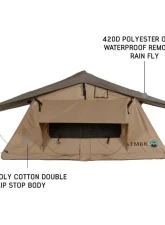 Overland Vehicle System TMBK 2 Roof Top Tent Tan Base With Green Rain Fly                                     - 18119933 - Image 2