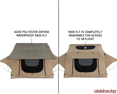 Overland Vehicle System TMBK 2 Roof Top Tent Tan Base With Green Rain Fly - 18119933