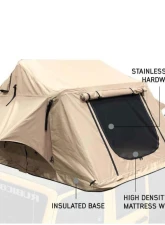 Overland Vehicle System TMBK 2 Roof Top Tent Tan Base With Green Rain Fly                                     - 18119933 - Image 10
