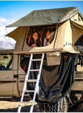 Overland Vehicle System TMBK 2 Roof Top Tent Tan Base With Green Rain Fly                                     - 18119933 - Image 12