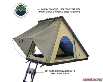 Overland Vehicle System LD TMON Clamshell Aluminum Hard Shell Roof Top Tent - 18119935 - 18119935