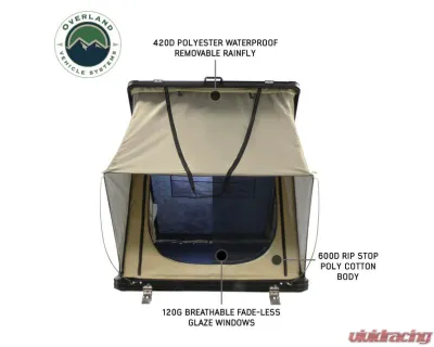 Overland Vehicle System LD TMON Clamshell Aluminum Hard Shell Roof Top Tent - 18119935 - 18119935