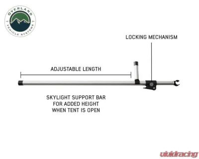 Overland Vehicle Systems Bushveld II Hard Shell Roof Top Tent Skylight Window Brace - 18189901-W03