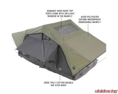 Overland Vehicle Systems Nomadic 2 Standard Roof Top Tent - 18429936