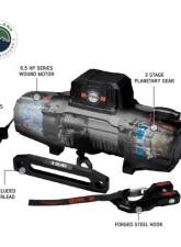 Overland Vehicle Systems SCAR 10S - 10K Lbs Winch w/ Synthetic Rope                                     - 19099901 - Image 2