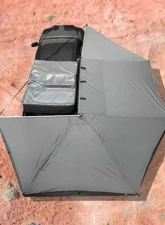 Overland Vehicle System Nomadic Awning 270 Dark Gray Cover w/ Black Transit Cover Passenger Side & Brackets                                     - 19529907 - Image 15