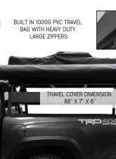 Overland Vehicle System Nomadic Awning 270 Dark Gray Cover w/ Black Transit Cover Passenger Side & Brackets                                     - 19529907 - Image 15