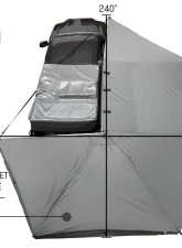 Overland Vehicle System Nomadic Awning 270 Dark Gray Cover w/ Black Transit Cover Passenger Side & Brackets                                     - 19529907 - Image 3