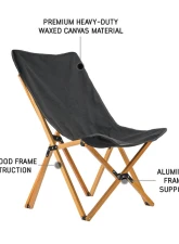 Overland Vehicle Systems Kick It Camp Chair - Wood Base & Storage Bag                                     - 30100041 - Image 2