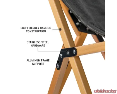 Overland Vehicle Systems Kick It Camp Chair - Wood Base & Storage Bag - 30100041