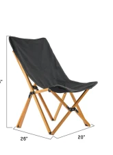 Overland Vehicle Systems Kick It Camp Chair - Wood Base & Storage Bag                                     - 30100041 - Image 6
